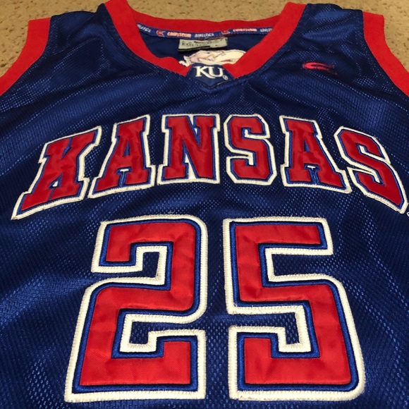 NCAA Kansas Jayhawks #25 Color Blue Size Large - Picture 2 of 7